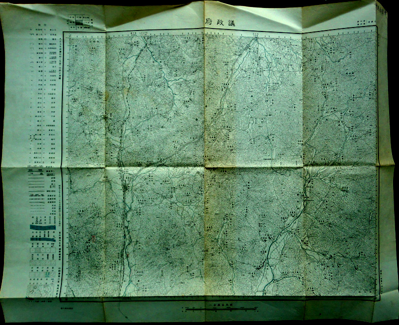 地図朝鮮五万分一地形図　議政府　46.0×57.5糎　２色刷*