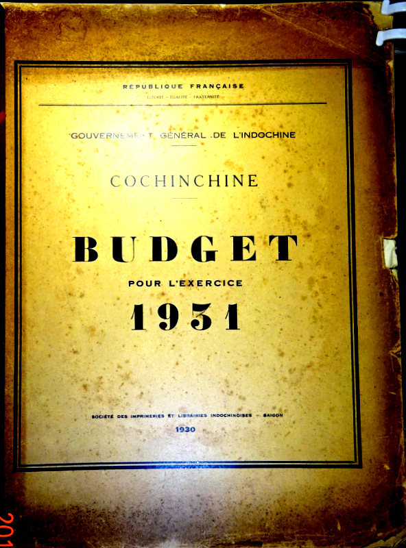 交趾支那１９31年度予算(Cochinchine Budget 1951)*